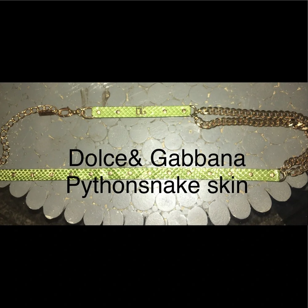 Dolce&Gabbana Python Snake Skin belt 36 - Picture 2 of 6